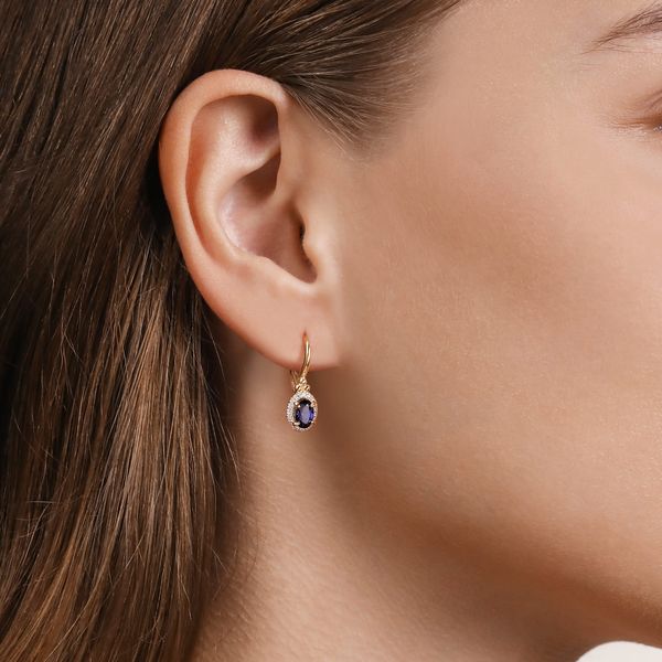 Sapphire & Diamond Earrings Image 3 Victoria Jewellers REGINA, SK