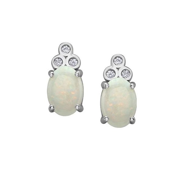 Opal & Diamond Earrings Victoria Jewellers REGINA, SK