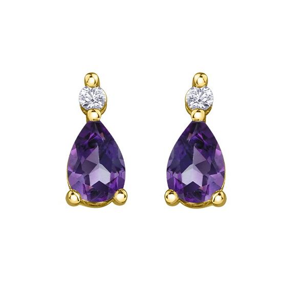 Amethyst and Canadian Diamond Earrings Victoria Jewellers REGINA, SK