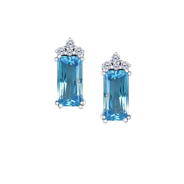Blue Topaz and Canadian Diamond Earrings Victoria Jewellers REGINA, SK