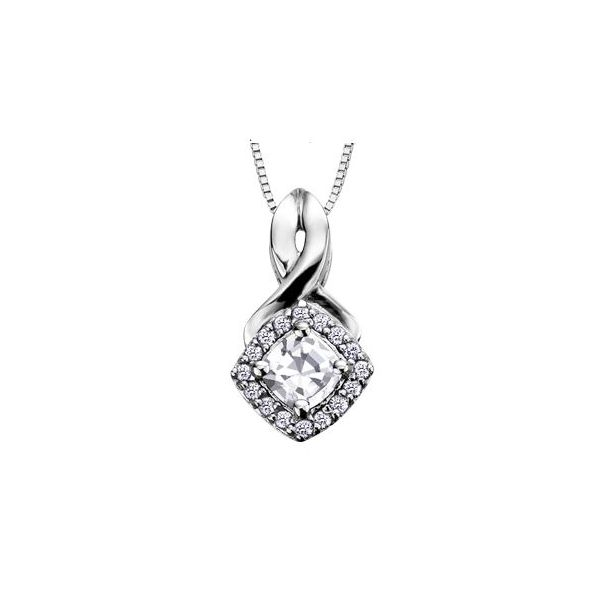 White Zircon and Diamond Necklace Victoria Jewellers REGINA, SK
