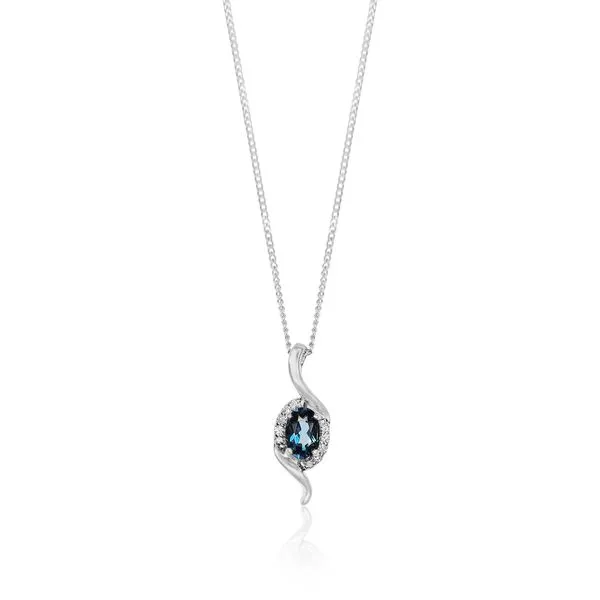 London Blue Topaz & Diamond Pendant Victoria Jewellers REGINA, SK