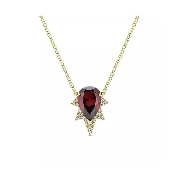 Garnet & Diamond Pendant Victoria Jewellers REGINA, SK
