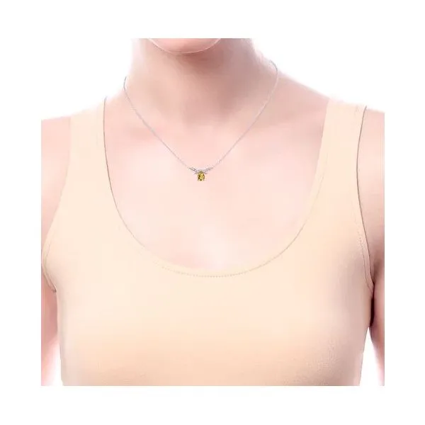 Gabriel & Co Citrine and Diamond Necklace Image 2 Victoria Jewellers REGINA, SK