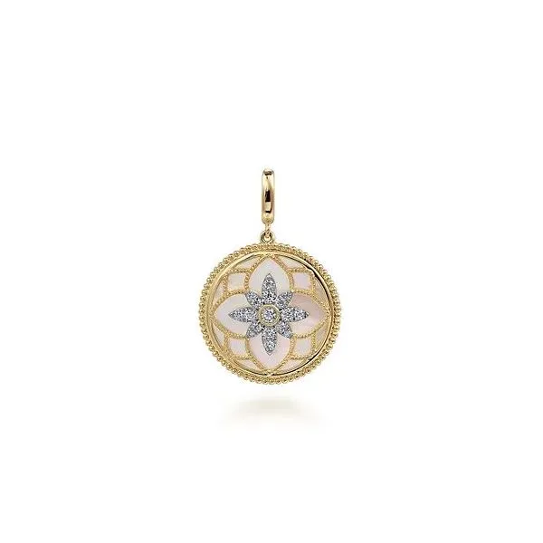 Gabriel & Co Mother of Pearl Medallion Victoria Jewellers REGINA, SK