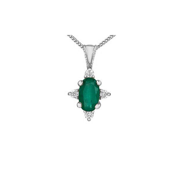 Emerald and Diamond Pendant Victoria Jewellers REGINA, SK