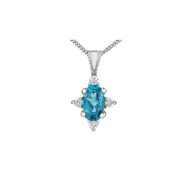 Blue Topaz and Diamond Pendant Victoria Jewellers REGINA, SK