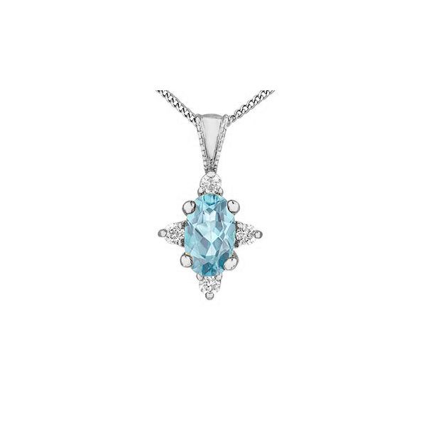 Aquamarine & Diamond Pendant Victoria Jewellers REGINA, SK