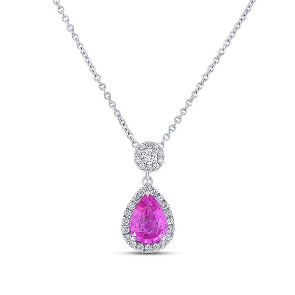 Uneek Precious Collection Pear Shaped Sapphire Pendant Victoria Jewellers REGINA, SK