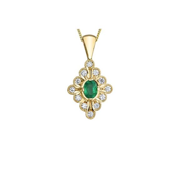 Emerald and Diamond Pendant Victoria Jewellers REGINA, SK