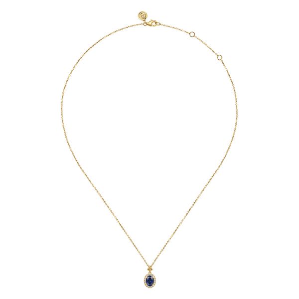 Sapphire & Diamond Pendant Image 2 Victoria Jewellers REGINA, SK