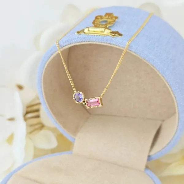 Tanzanite & Pink Tourmaline Necklace Victoria Jewellers REGINA, SK