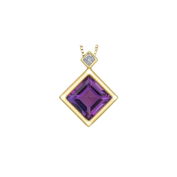 Amethyst and Canadian Diamond Pendant Victoria Jewellers REGINA, SK