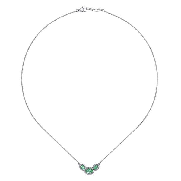 Emerald & Diamond Necklace Image 2 Victoria Jewellers REGINA, SK