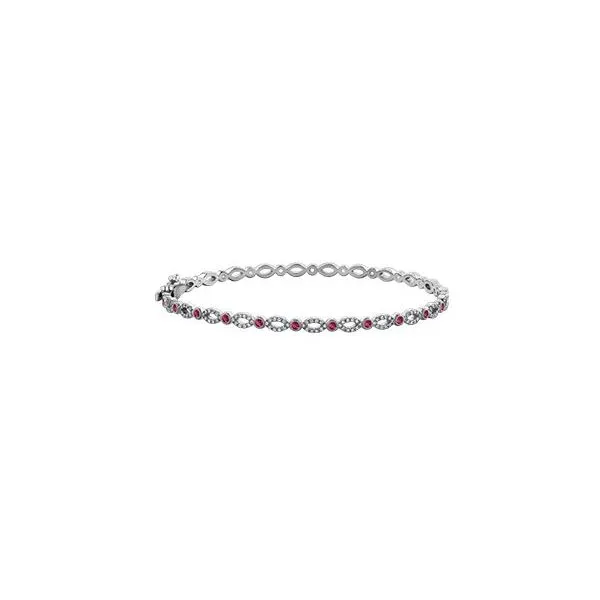 Ruby & Diamond Bangle Bracelet Victoria Jewellers REGINA, SK