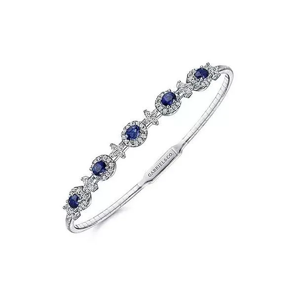 Sapphire & Diamond Bangle Bracelet