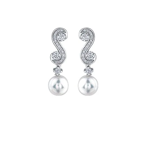 Pearl & Canadian Diamond Earrings Victoria Jewellers REGINA, SK