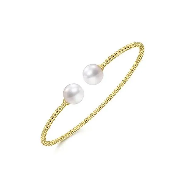 Gabriel & Co Pearl Bangle Bracelet Image 2 Victoria Jewellers REGINA, SK