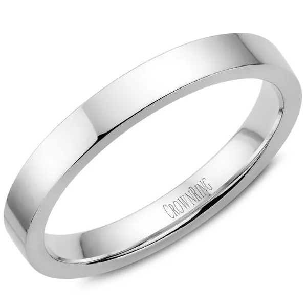 3mm 14Kt White Gold Cigar Band Victoria Jewellers REGINA, SK