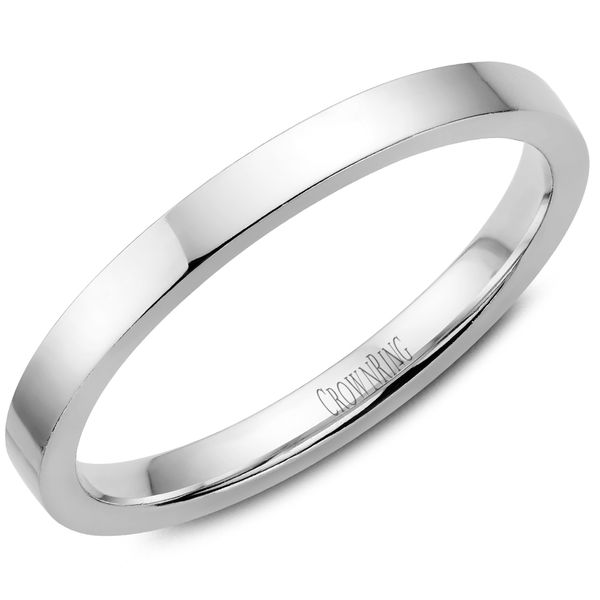 2mm 14Kt White Gold Cigar Band Victoria Jewellers REGINA, SK
