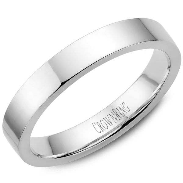 4mm 14Kt White Gold Cigar Band Victoria Jewellers REGINA, SK