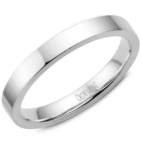 3mm 14Kt White Gold Cigar Band Victoria Jewellers REGINA, SK