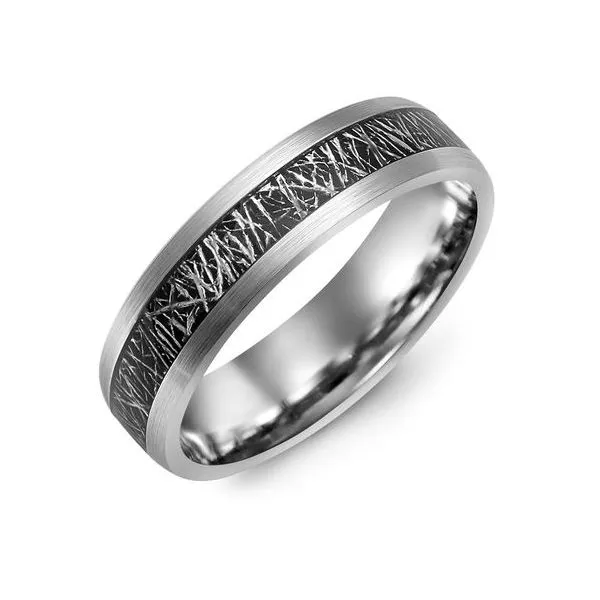 Tungsten & Dark Meteorite Design Ring Victoria Jewellers REGINA, SK