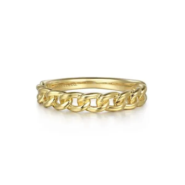 Gabriel & Co Cuban Link Ring Image 2 Victoria Jewellers REGINA, SK