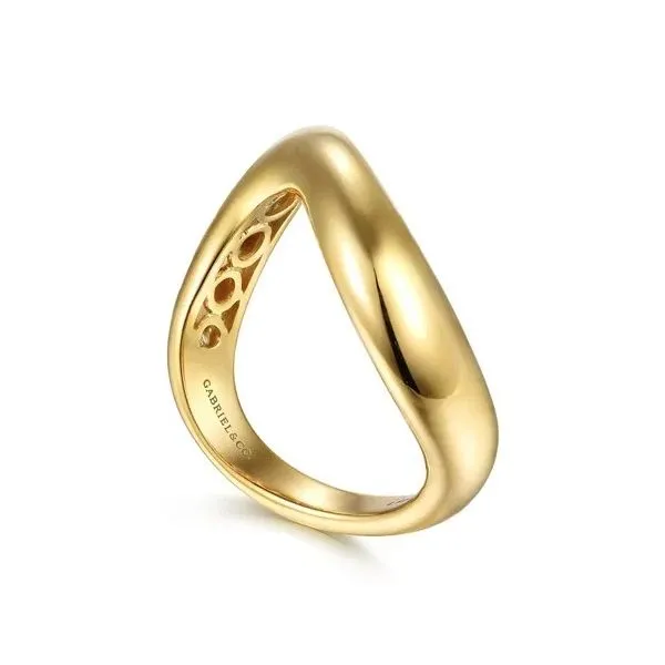 Gabriel & Co Stackable Wave Ring Image 3 Victoria Jewellers REGINA, SK