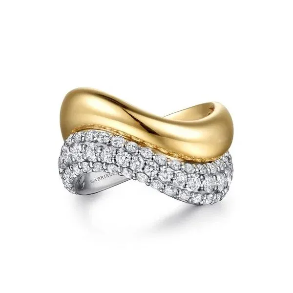 Gabriel & Co Stackable Wave Ring Image 4 Victoria Jewellers REGINA, SK