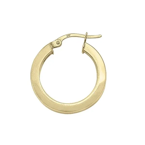 Yellow Gold Flat Hoop Earrings Victoria Jewellers REGINA, SK