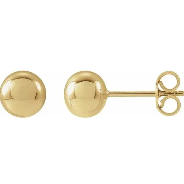 6mm 14Kt Yellow Gold Stud Victoria Jewellers REGINA, SK