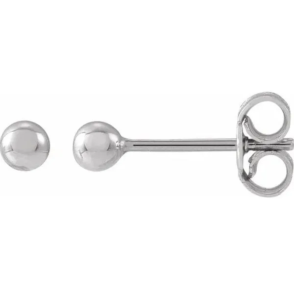3mm 14Kt White Gold Stud Victoria Jewellers REGINA, SK