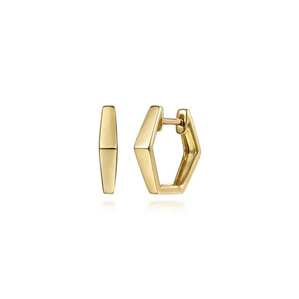 Gabriel & Co Geometric Huggie Victoria Jewellers REGINA, SK