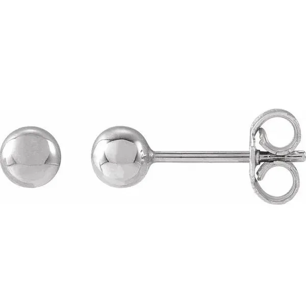 4mm 14Kt White Gold Stud Victoria Jewellers REGINA, SK