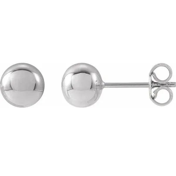 6mm 14Kt White Gold Stud Victoria Jewellers REGINA, SK