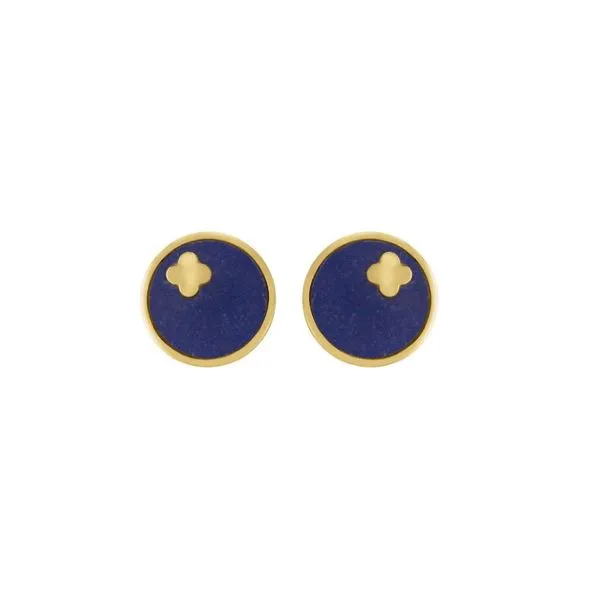 Charles Garnier Gold Plated Sterling Silver Lapis Lazuli Earrings Victoria Jewellers REGINA, SK