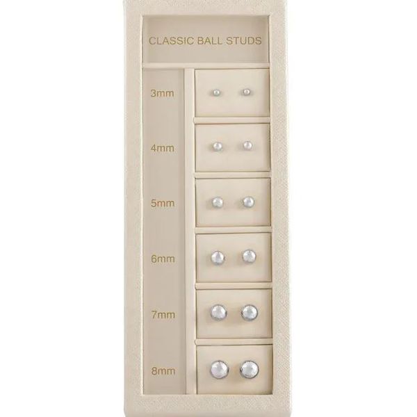 5mm 14Kt White Gold Stud Image 2 Victoria Jewellers REGINA, SK