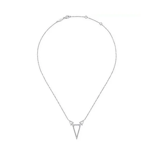 Gabriel & Co Sterling Silver White Sapphire Necklace Image 2 Victoria Jewellers REGINA, SK