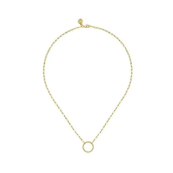 14Kt Paperclip Circle Necklace Image 2 Victoria Jewellers REGINA, SK