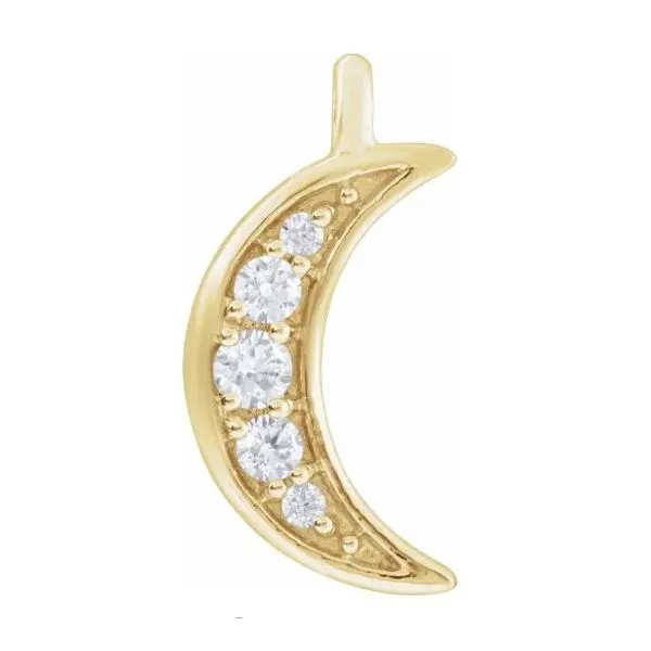 14Kt Yellow Gold Petite Diamond Cresecent Moon Charm Victoria Jewellers REGINA, SK