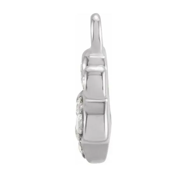 14Kt White Gold Petite Paw Print Diamond Charm Image 2 Victoria Jewellers REGINA, SK