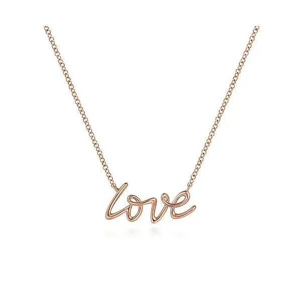 Gabriel & Co \love\ Script Necklace