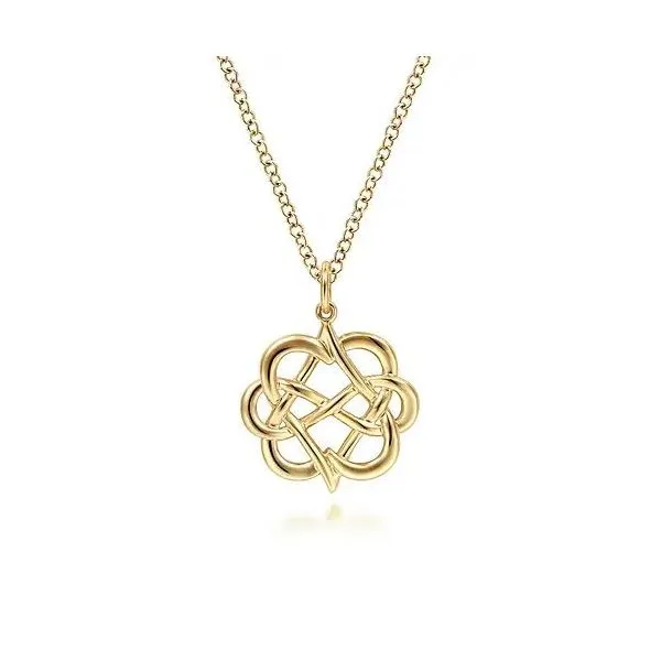 Gabriel & Co Interwoven Floral Pendant Victoria Jewellers REGINA, SK