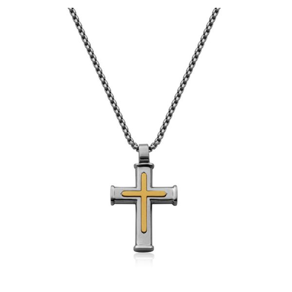 Gold Plated Stainless Steel Cross Victoria Jewellers REGINA, SK