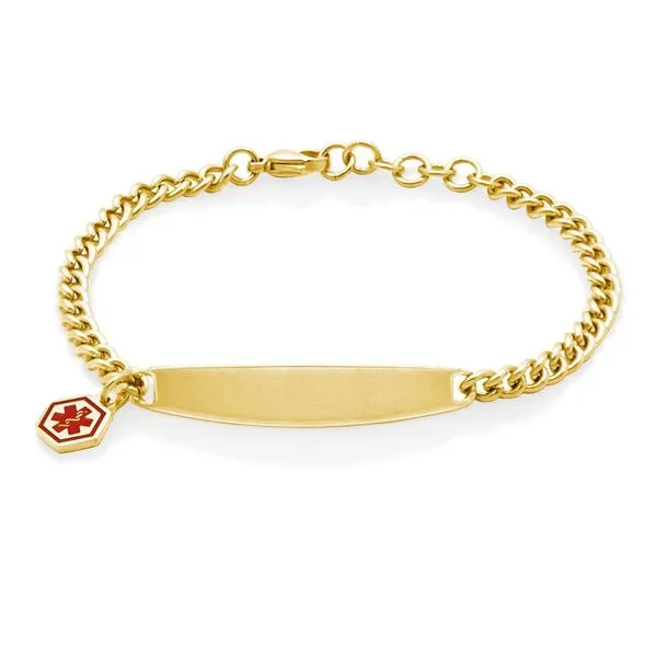 Gold Plated Stainless Steel Medic Alert Bracelet Victoria Jewellers REGINA, SK