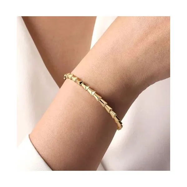 Gabriel & Co 14Kt Gold Geometric Bangle Image 3 Victoria Jewellers REGINA, SK