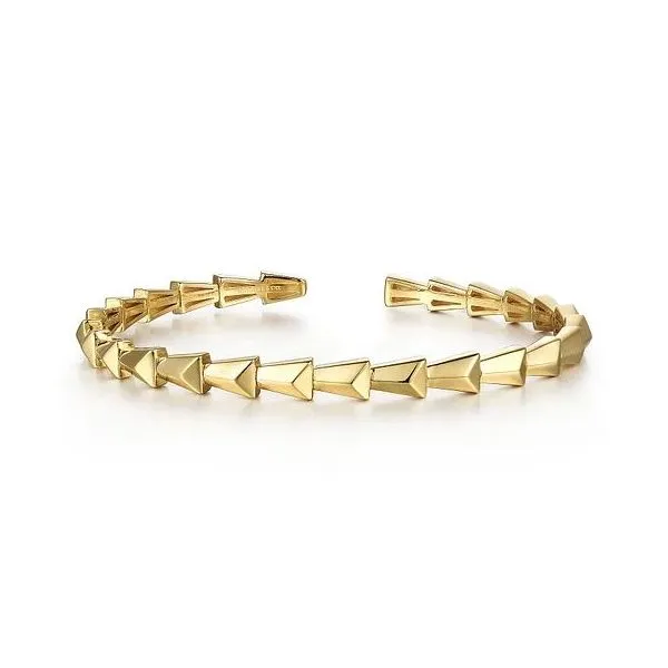 Gabriel & Co 14Kt Gold Geometric Bangle Victoria Jewellers REGINA, SK