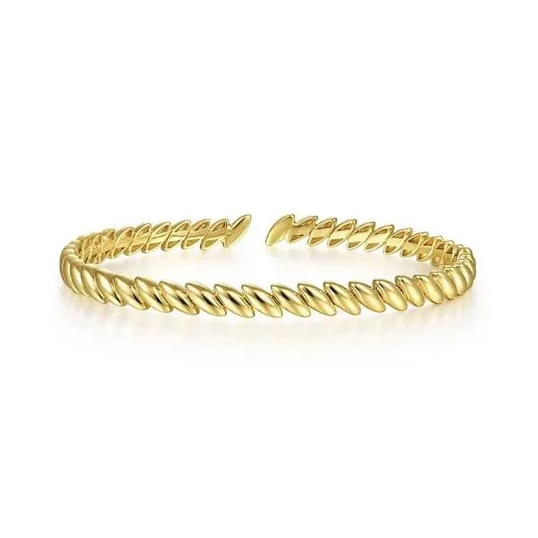 Gabriel & Co 14Kt Demure Cuff Bangle Bracelet Victoria Jewellers REGINA, SK