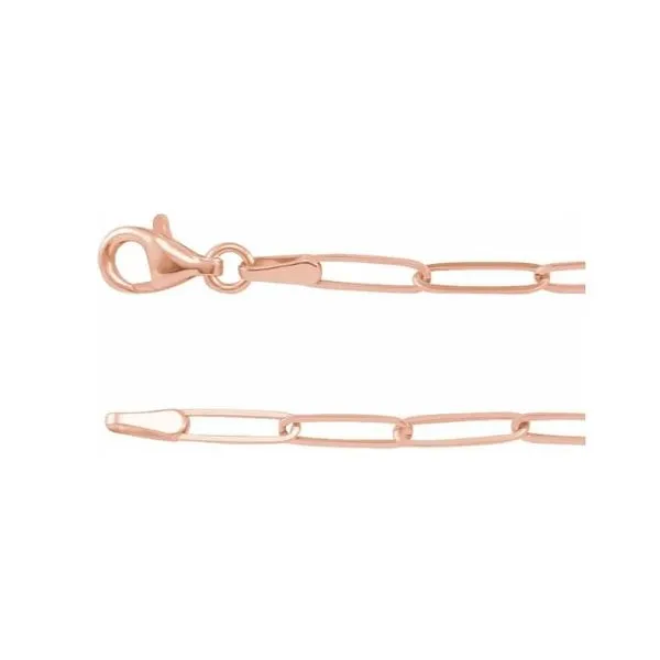 14Kt Rose Gold Paperclip Bracelet Victoria Jewellers REGINA, SK